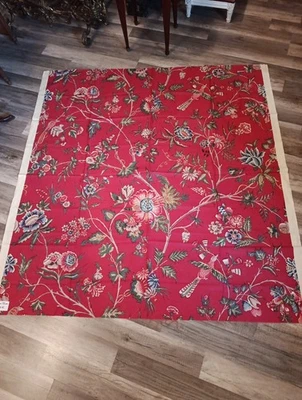 Coupon Tissu D'éditeur Coton Style Indienne XVIIIe 135 x 135 cm  - Photo 1/4