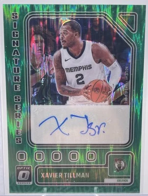 2023-24 Panini Donruss Optic - Signature Series Xavier Tillman #SS-TIL Green... - Image 1 of 2