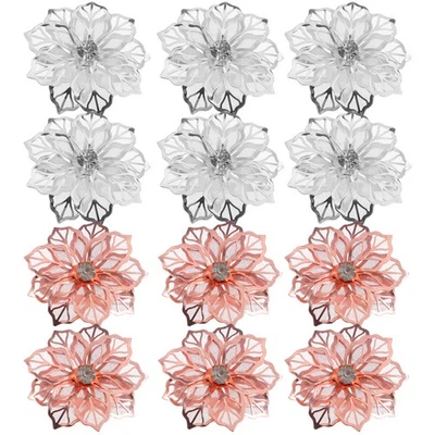  12 Pcs Fermatovaglioli Anello Portatovagliolo Decorazione Del Tavolo Da Pranzo - Immagine 1 di 4