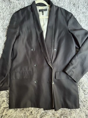 Rag & Bone Black Silk Jacket Size 6 - Image 1 of 4