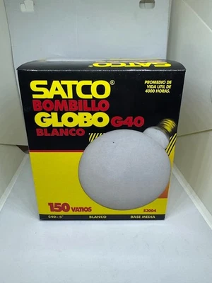 SATCO WHITE GLOBE LIGHT S3004 150W G40-5 WHITE - Image 1 of 2