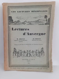 DEDICACE M. JOUCLA-M. CORTAT LECTURES D'AUVERGNE 1929 U.S.H.A AURILLAC GRAVURES - Imagen 1 de 9