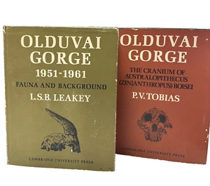 Olduvai Gorge Vol  1 & 2 by  L.S.B. Leakey -&- P.V. Tobias  -  HC w/ Dj - Picture 1 of 1