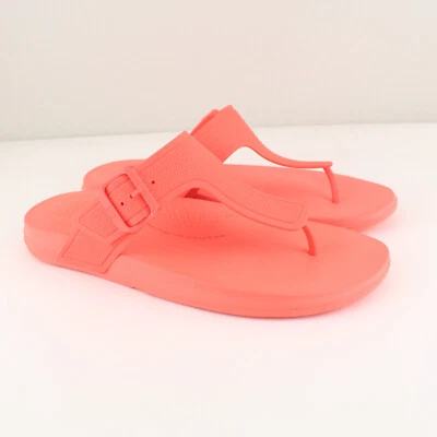 Fitflop Iqushion Mujer Talla 10 Naranja Neón Hebilla Ajustable Sandalias Zapatos Foto 1 de 4