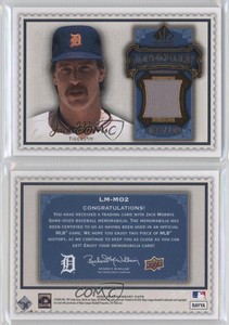 2009 SP Legendary Cuts Legendary Memorabilia Blue /100 Jack Morris #LM-MO2 HOF