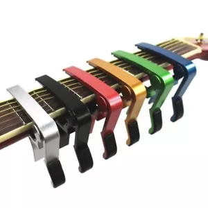 More details for quick release capo aluminium metal trigger for acoustic or electric guitar