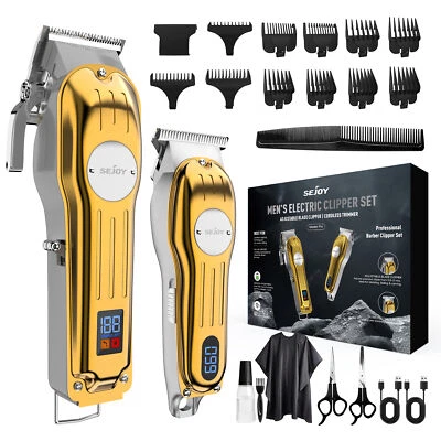 SEJOY Bartschneider Haarschneidemaschine Set Herren Haartrimmer Friseur Rasierer