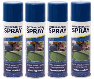 4 x Spray Imperméabilisant tissu textile cuir hydrofuge anti tache Bombe - Foto 1 di 1