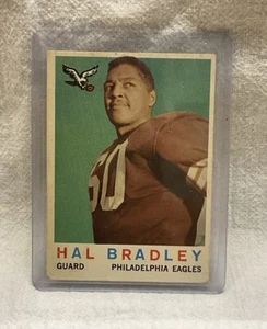 1959 Topps Football # 63 Hal Bradley RC - Philadelphia Eagles - Imagen 1 de 2