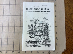nonsequitur - experimental music, sound & language: CATALOG 1993-1994; 14pgs - Picture 1 of 8
