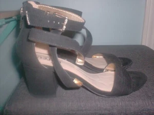 Circus by Sam Edelman Stella Black Microsuede Sandals Size 5.5 M - Bild 1 von 5