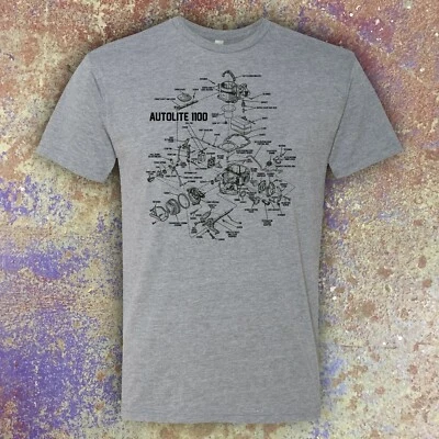 Genial - Diagrama de carburador Autolite 1100 - Camiseta - Envío gratuito - Ford Mustang+ Foto 1 de 3