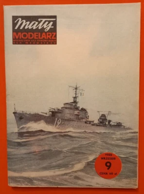 Modellbaubogen Maly Modelarz 9/1985, Destroyer Zerstörer LE TERRIBLE in 1:200 - Bild 1 von 4