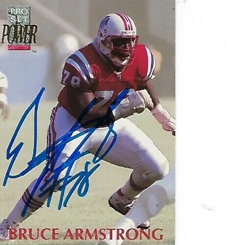 BRUCE ARMSTRONG SIGNED 1992 PRO SET POWER #263 - NEW ENGLAND PATRIOTS - Image 1 of 1