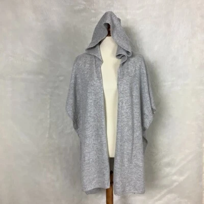Poncho Ruana Nordstrom Gris Lana y Cachemira con Capucha Foto 1 de 4