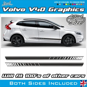 Volvo V40 S40 Rayas Laterales Calcomanías Adhesivas Vinilo Gráficos Envío y devolución gratuitos 005 - Imagen 1 de 5