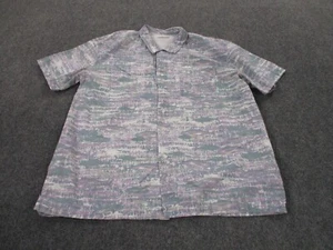 Columbia Shirt Adult XL Blue Purple PFG Fishing Print Performance Casual Mens - Picture 1 of 8
