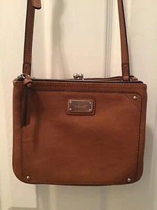 Nine West Crossbody Bag Brown Leopard Print Lining Excellent Condition - Picture 1 of 4