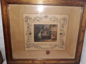 Gravure Lithographie ancienne Jules DAVID économie (12 ans) XIX caisse d'épargne - Imagen 1 de 9