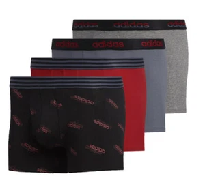 New with tag Men’s adidas 4- pack performance cotton stretch boxer briefs Sz XL - Picture 1 of 4
