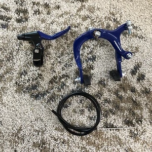 Promax Bremse hinten blau Seitenzug Bremssattel Fahrradteil - Bild 1 von 9