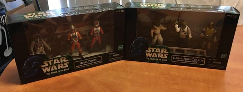 Lot of 2 Star Wars Power of the Force Skiff Guards Rebel Pilots Hasbro 1997 Cover