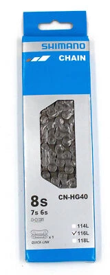 Shimano CN-HG40 Kette 116 Glieder 6/7/8-fach Fahrradkette inkl. Kettenschloss - Bild 1 von 4