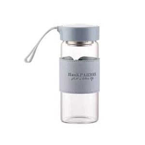 Glass Water Bottles 16 Oz Borosilicate water bottle-with sealing cap and Hols... - Picture 1 of 9