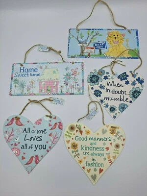 Hanging Door Novelty Plaque Quotes Chhose from Keep Out Love Home Dec Fun Gift - Image 1 of 4