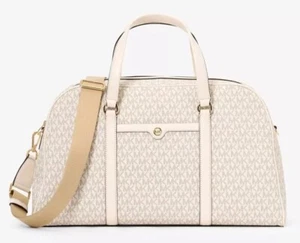 Michael Kors Travel Extra Large  PVC Top Zip Weekender LIGHT CREAM MULTI - Picture 1 of 5