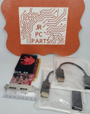 HP AMD Radeon R7 430 2GB GDDR5 Graphics Card Dual DisplayPort to HDMI Adapters - Image 1 of 4