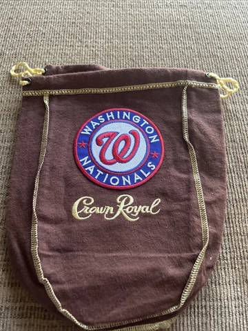 MLB Washington Nationals Logo’d CROWN ROYAL BAGS 1 Liter 9x7 Cover