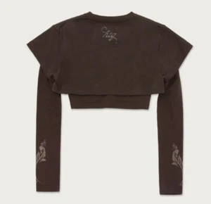 Honor The Gift Double Layer Crop Tee Sz M Ret $85 - Picture 1 of 9