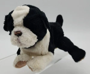 Tiger FurReal Friends New Born Puppy Black White 2003 Opens Eyes Whimpers Hasbro - Picture 1 of 8