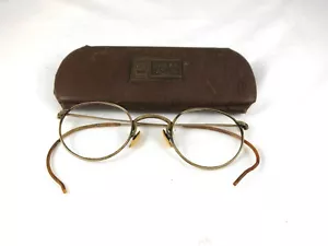 Anteojos redondos antiguos de colección Fulvue AO dorados 1/10 12K GF - Imagen 1 de 14