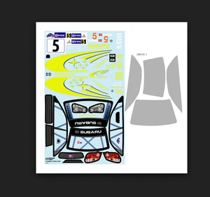 DECALS SUBARU IMPREZA BODY 1/10 200 PD6641 THUNDER TIGER - Imagen 1 de 1