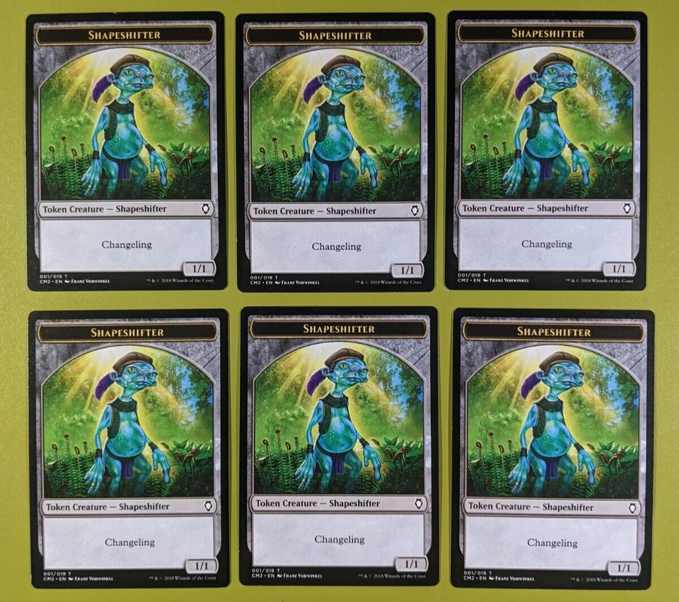 6 Shapeshifter Token Commander Anthology Volume II Magic the Gathering MTG 6 - Image 1 of 1