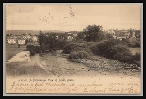 Rotógrafo Raro Vista Pintoresca ATHOL MASSACHUSETTS MILLERS RIVER Co pm 1906 - Imagen 1 de 2