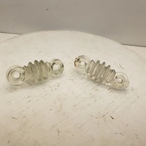 Vintage Glass Electrical Insulators Set Of 2 - Picture 1 of 6