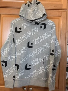 Converse Big Boys Youth Fleece Pullover Gray Hoodie Size~ XL NWT - Picture 1 of 6