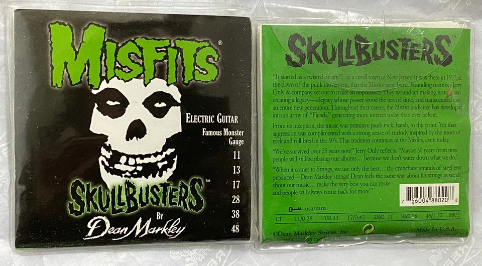 Cordas de guitarra Misfits Skullbusters Doyle Wolfgang Von Frankenstein - NOS - 1 conjunto - Imagem 1 de 1