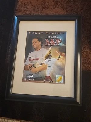 Manny Ramirez 16"×13" Frammed Red Sox 04 World Series MVP Matted Photo - Image 1 of 4