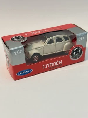 CITROËN 2CV Cream W/Black roof Welly 1:60 Scale diecast model car NEW SEALED - Image 1 of 4