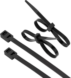 100 Stück 12 Zoll Doppelverschluss Kabelbinder Reißverschluss, Schwerlast Doppelkopf Kabelbinder - Bild 1 von 4