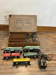 Juego de 5 transformadores de estaño vintage de tren diésel Marx Baltimore & Ohio #62 de colección - Imagen 1 de 22