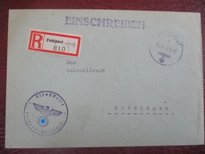 (F688) FP 17457 Kubanbrückenkopf, 9. Inf. Div., R-Brief MYSCHAKOBERG mit "DO 24" - Bild 1 von 3