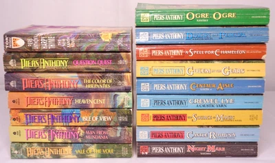 Piers Anthony Xanth Novel Lot of 16 Paperback Books Fantasy TOR Del Rey Avon Vtg - Image 1 of 4