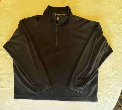 Cabelas Black 1/4 Zip Fleece Size 2XL Pullover Top Shirt Sweatshirt - Image 1 of 4