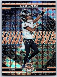 Panini Mosaic Lamar Jackson Touchdown Masters 2025 naranja fluorescente #5 cuervos - Imagen 1 de 10