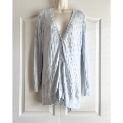 White House Black Market Cardigan Sweater M Blue - Image 1 of 4